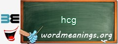 WordMeaning blackboard for hcg